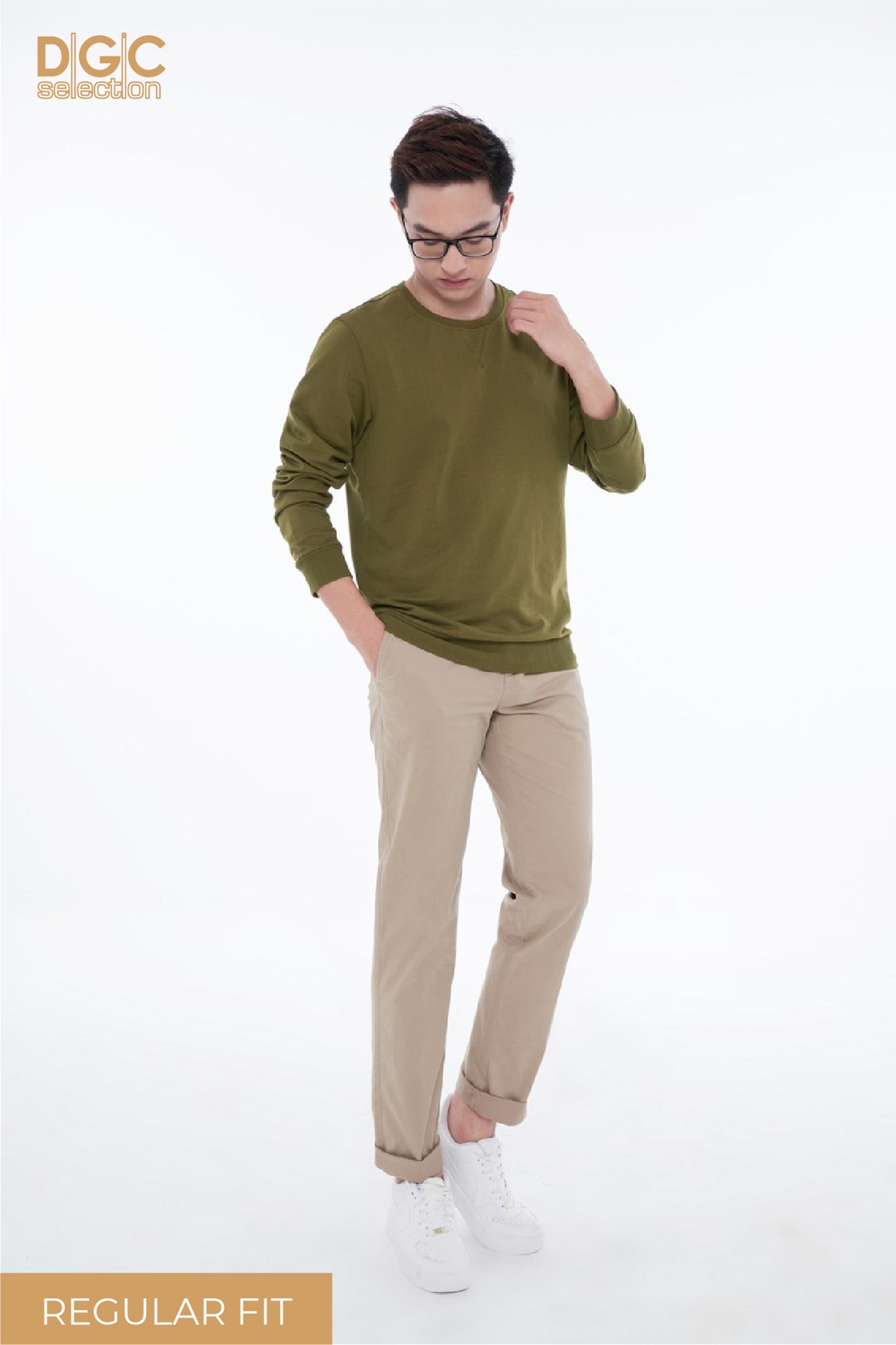SQKCB17M copy 5 Ảnh của Quần khaki không ly (Regular Fit)